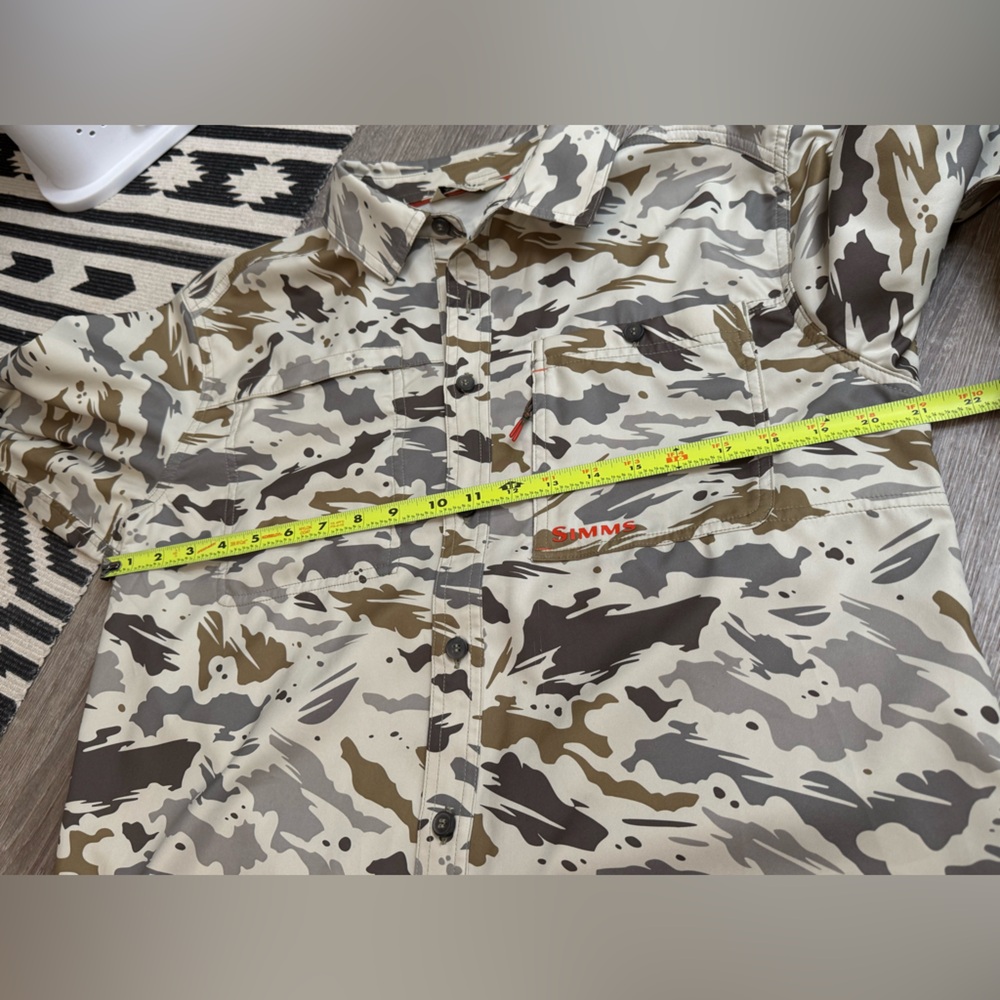 Simms Fishing Shirt Challenger Ghost Camo Stone Medium - Picture 6 of 10